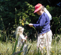 Wildflower picking at Buck Lake